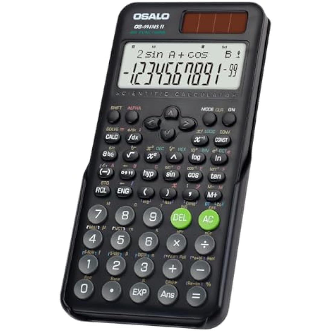 OSALO Scientific Calculator | 401 Functions Dual Power Solar & Battery