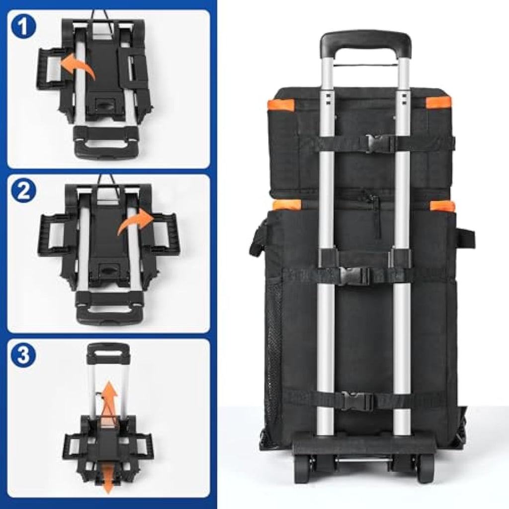 Odoland Rolling Cooler Bag with Wheels – Insulated 72-Can Leakproof Trolley