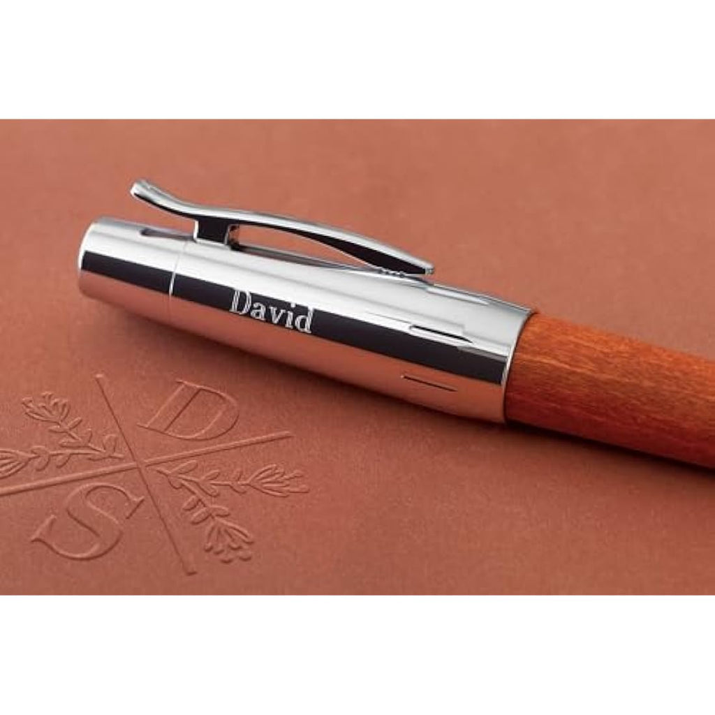 E-Motion Ballpoint Pen – Brown Pear Wood and Chrome Finish