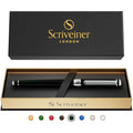 Scriveiner Luxury Rollerball Pen – Black & Green with Chrome Trim