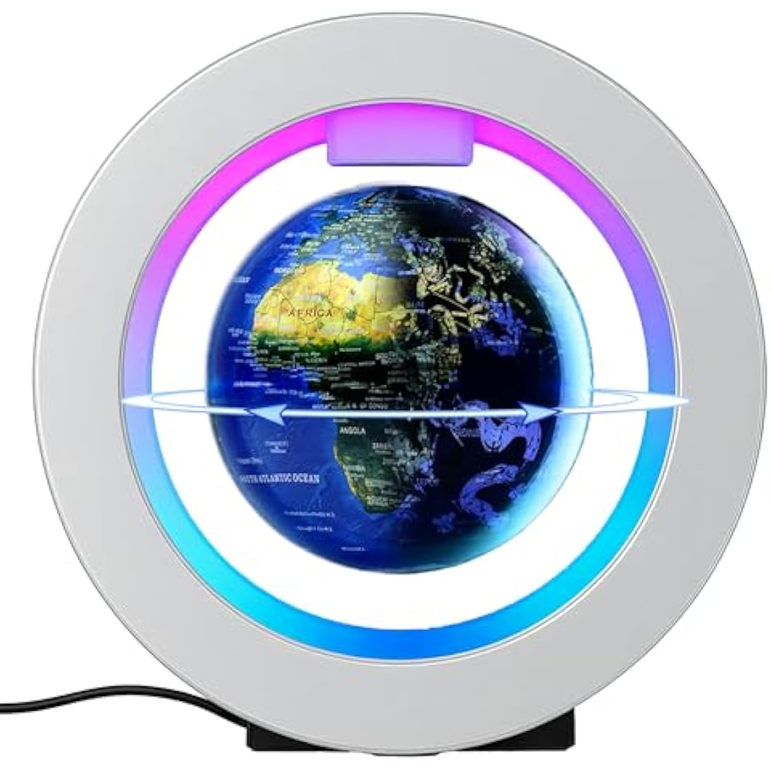 Magnetic Levitation 4" LED Constellation Rotating Globe