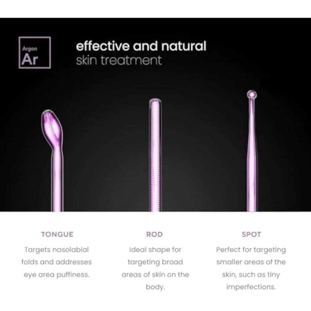 NuDerma Professional High Frequency Skin Therapy Wand with 6 Wands