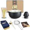 Jolof Store Bluestone Glaze Matcha Kit - 8pc Bamboo Tea Ceremony Set