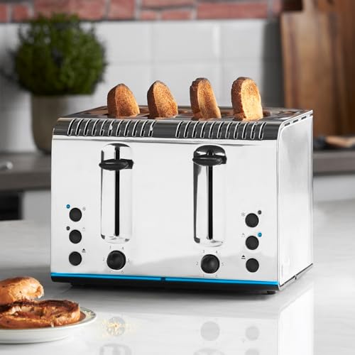 Russell Hobbs Buckingham 4-Slice Toaster | Fast Toasting Stainless Steel