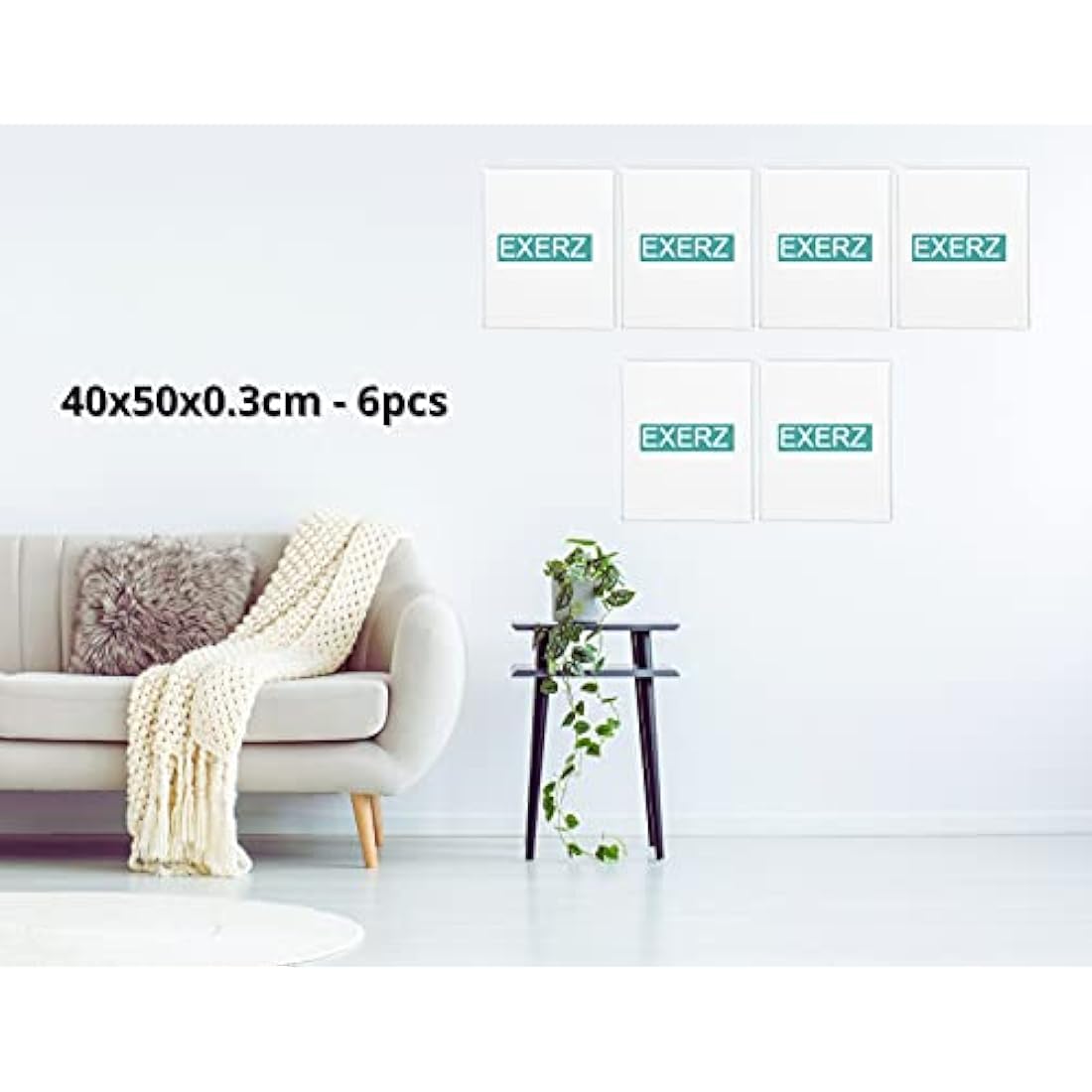 Exerz 40x50cm Canvas Panels - 6 Pack Triple Primed 100% Cotton Boards