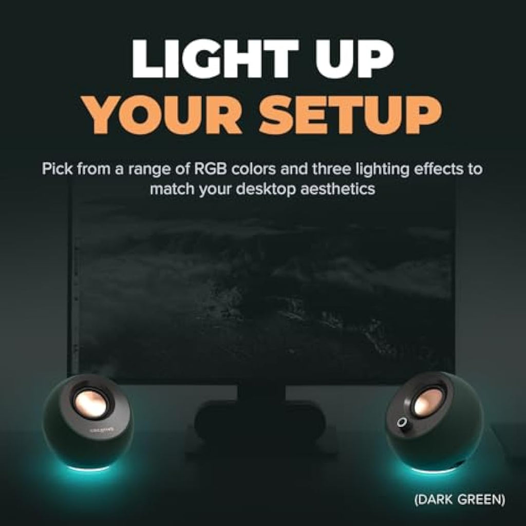 Creative Pebble Pro 2.0 USB-C Computer Speakers with Bluetooth & RGB