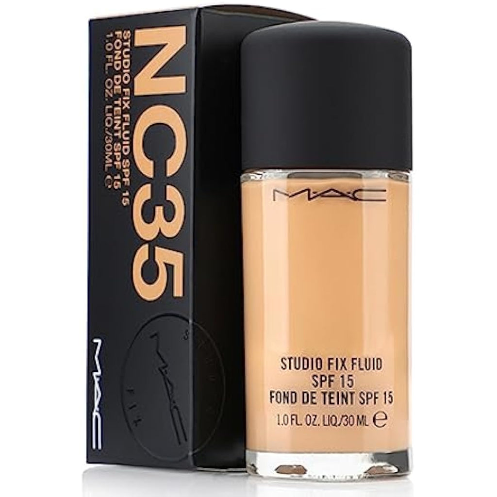 MAC Studio Fix Fluid Foundation SPF 15 - NC35 Liquid Makeup 30ml