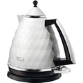 De'Longhi Brillante Electric Kettle – 1.7L Fast Boil White & Chrome