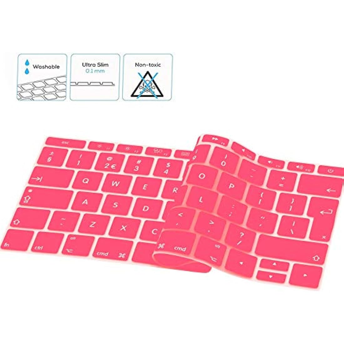 Jolof Store MacBook Pro 13 A1708 Keyboard Cover - Ultra Thin TPU Baby Pink