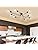 OYIPRO 8-Light Modern Ceiling Chandelier – Black Metal E27 Light Fitting