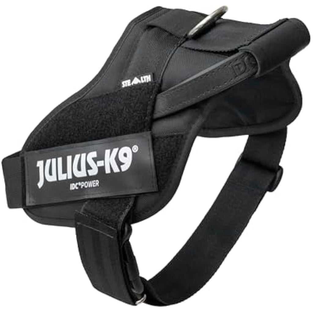 Julius-K9 IDC Stealth PowerHarness - Black Tactical Dog Harness, Size 2
