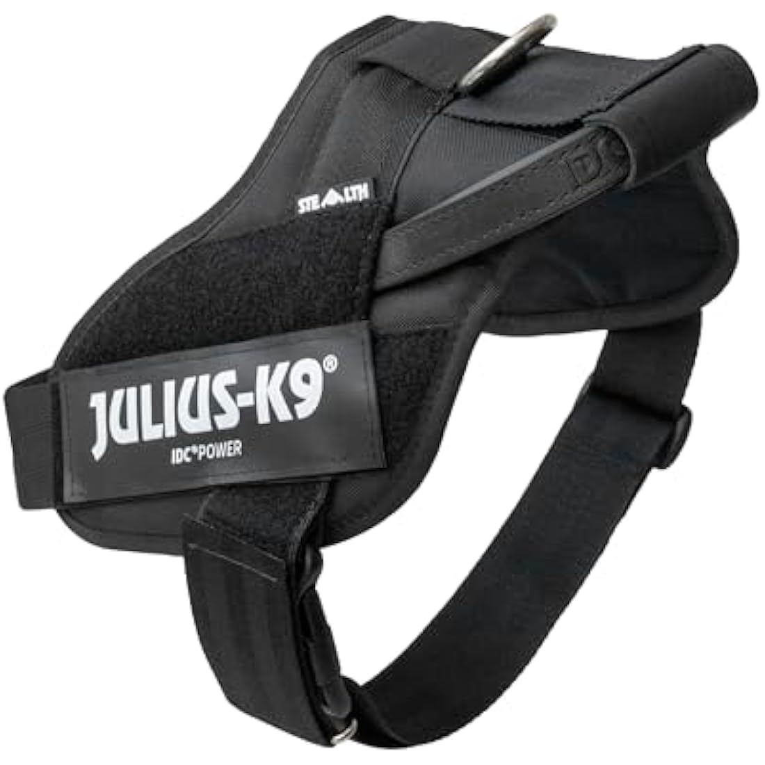 Julius-K9 IDC Stealth PowerHarness - Black Tactical Dog Harness, Size 2