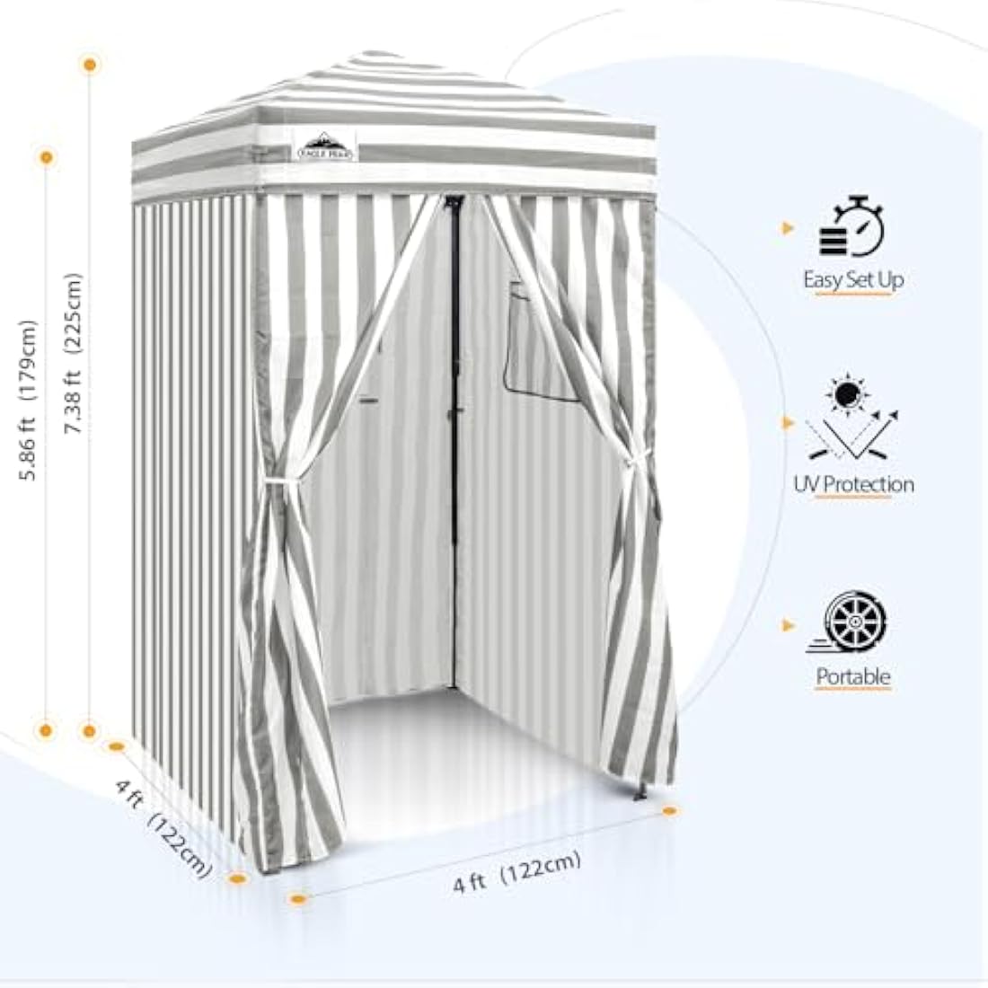 EAGLE PEAK 4x4 Pop-up Changing Room – Portable Privacy Tent Cabana