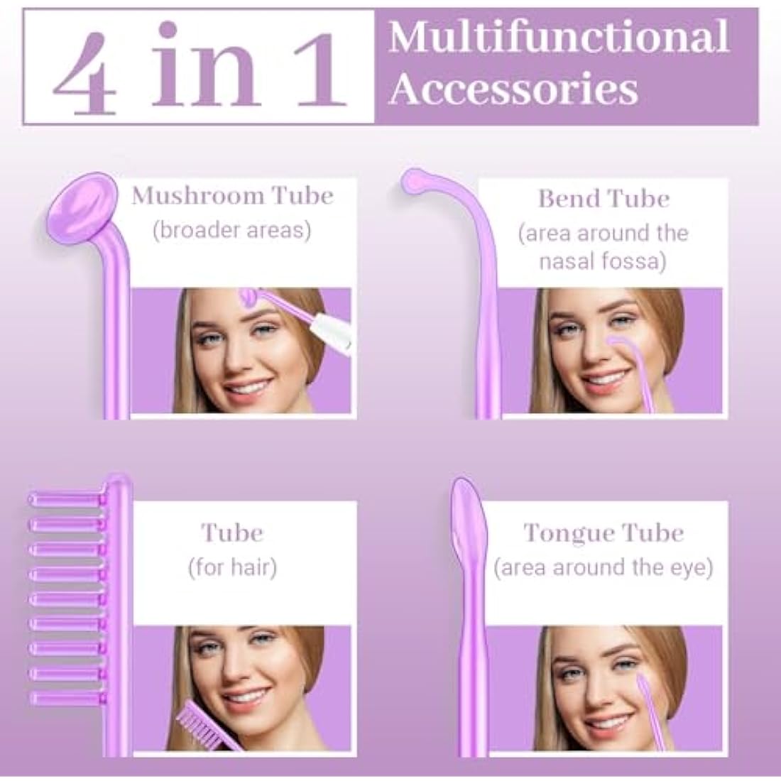 TUMAKOU High Frequency Facial Wand – Argon Light Therapy Skin Machine