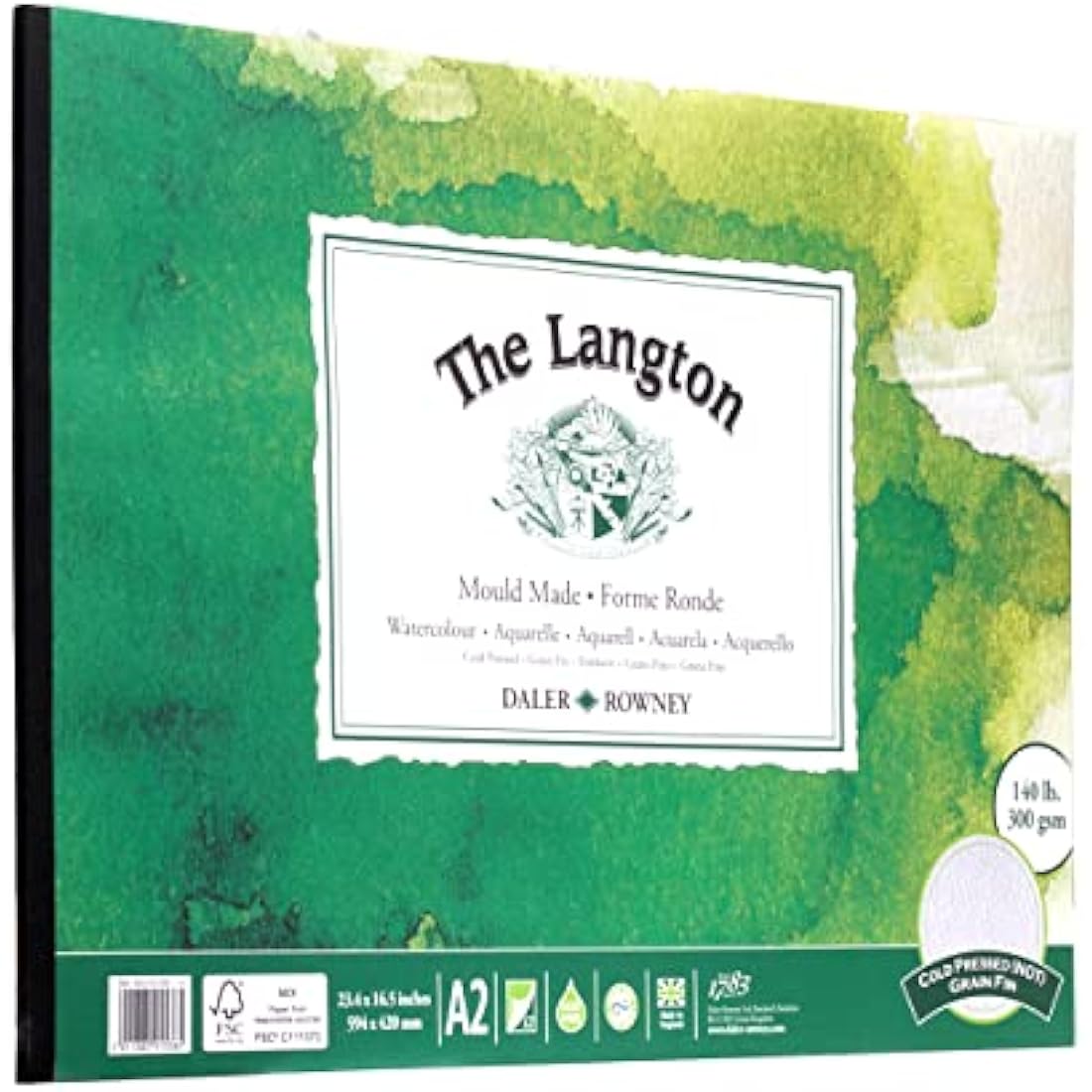 Daler-Rowney Langton Watercolour Pad – Cold Pressed 300gsm A2 Paper