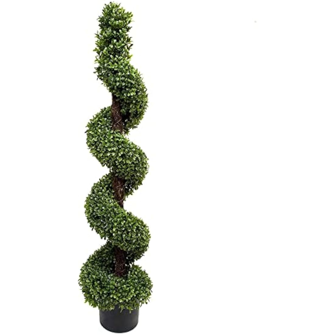 Jolof Store Artificial Boxwood Spiral Trees | UV Stable 4ft Topiary (Set of 2)