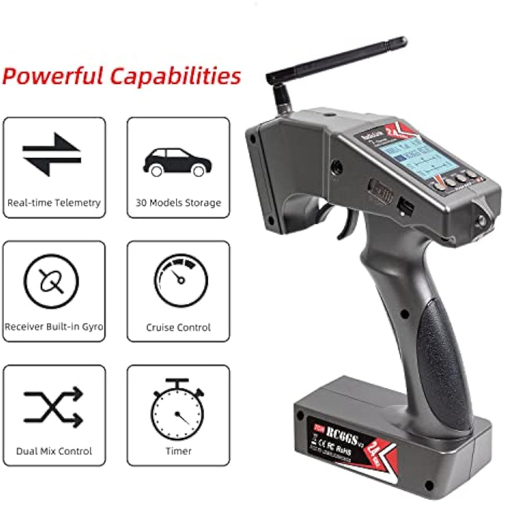 Radiolink RC6GS V3 7-Channel RC Transmitter & R7FG Gyro Receiver Kit