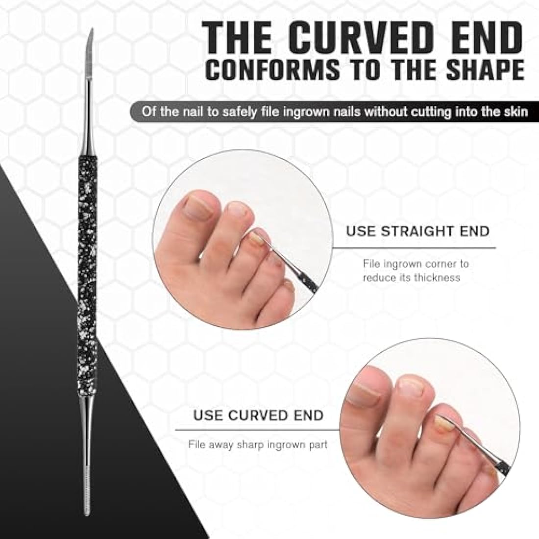 FERYES Ingrown Toenail Tool Kit - Stainless Steel Lifter and File Set