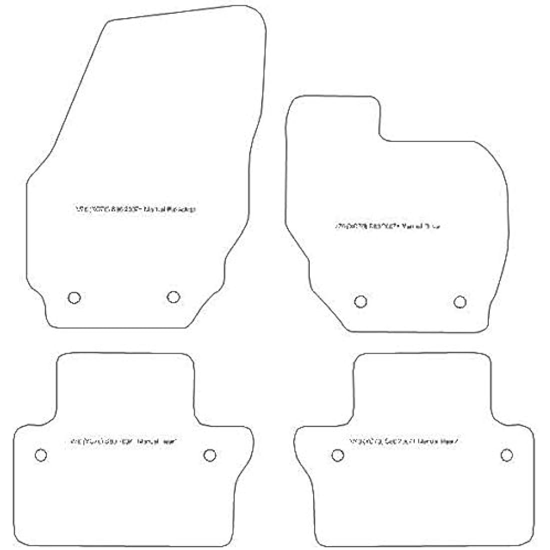 Jolof Store Volvo V70 XC70 S80 2007-2016 Tailored Car Mats - Black Carpet