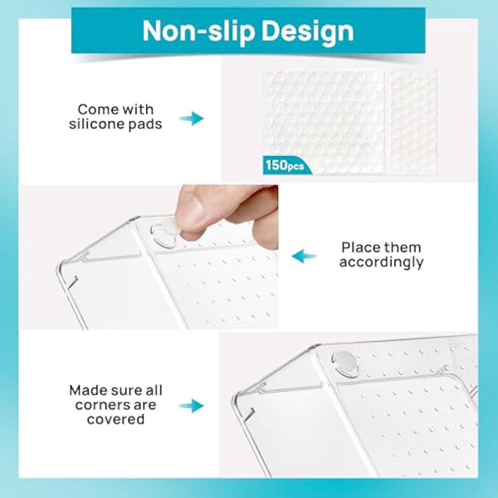 Vtopmart 28-Piece Clear Plastic Drawer Organizers | Acrylic Storage Bins
