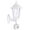 Eglo Laterna 5 Outdoor Wall Light – White Motion Sensor Lantern IP44