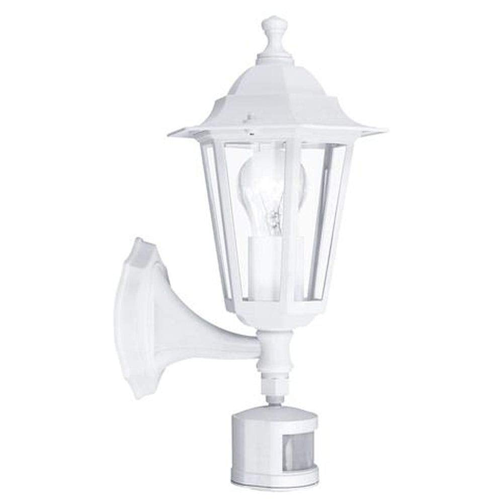 Eglo Laterna 5 Outdoor Wall Light – White Motion Sensor Lantern IP44