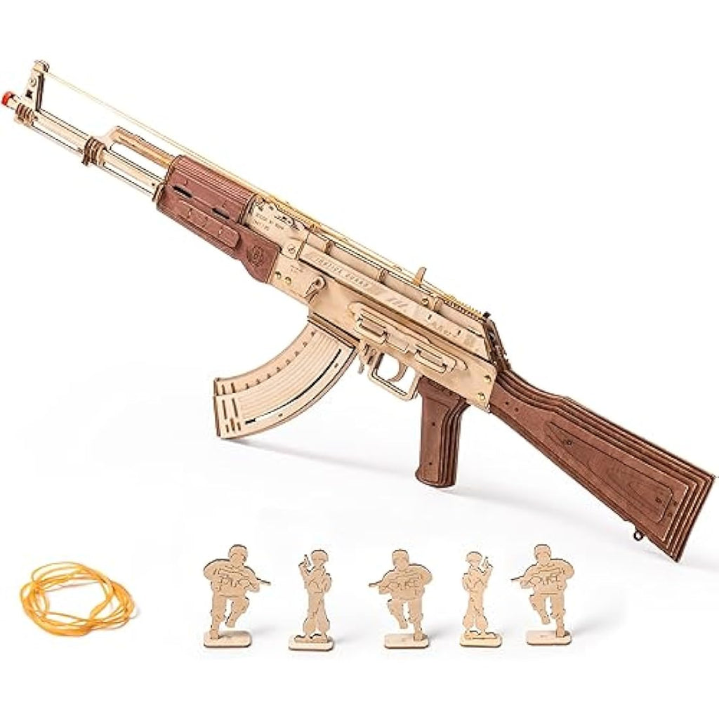 ROKR 3D Wooden Mechanical Model Kit | Military Projectile Toy Puzzle