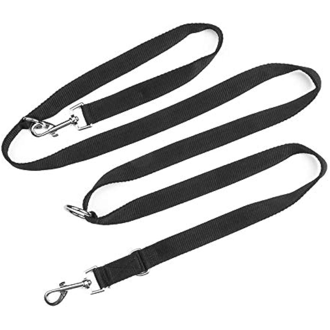 YankMooM Double Ended Dog Training Lead | Multi-Function Rope Leash, Black