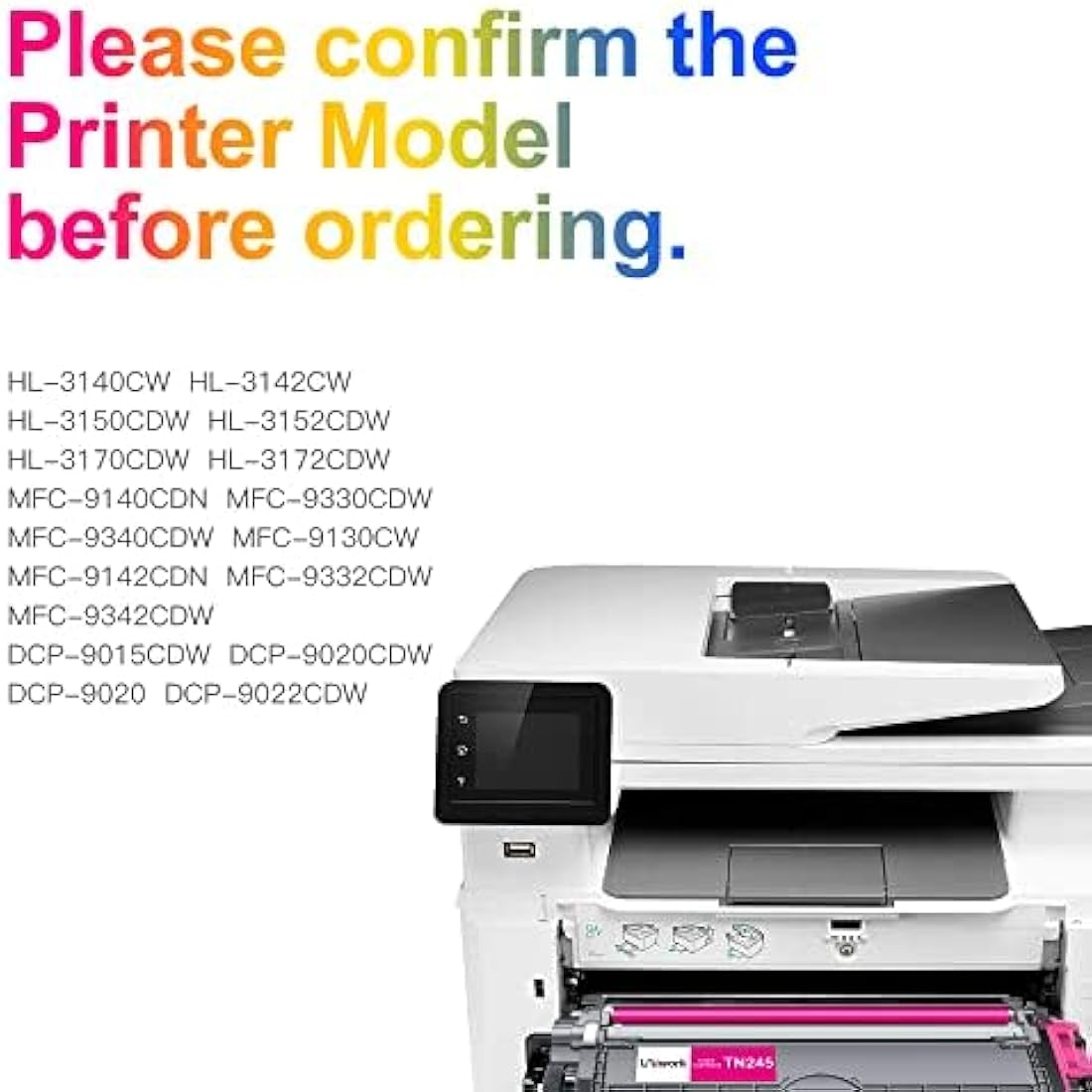 Uniwork Compatible TN-241 TN-245 Toner Cartridges for Brother - 4 Pack