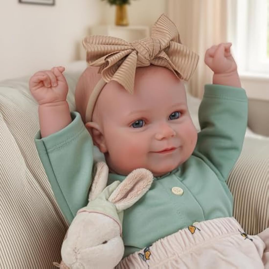 BABESIDE 20 Inch Lifelike Reborn Baby Doll – Silicone Vinyl with Soft Cloth Body