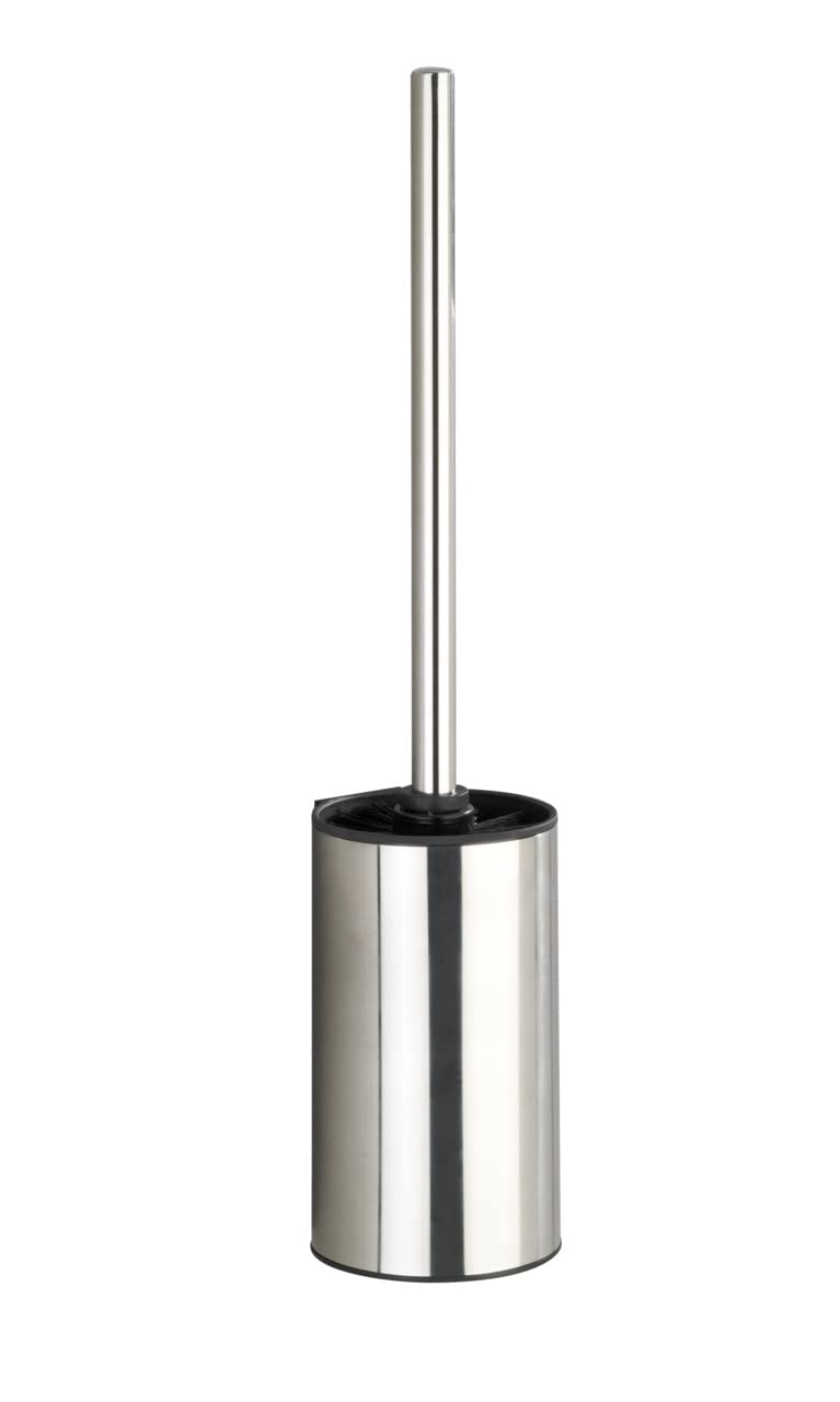 Wenko Turbo-Loc Toilet Brush | Shiny Stainless Steel Wall Mounted