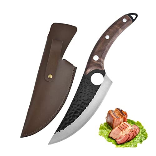 Fubinaty 6" Forged Chef Knife | High Carbon Steel with Leather Sheath