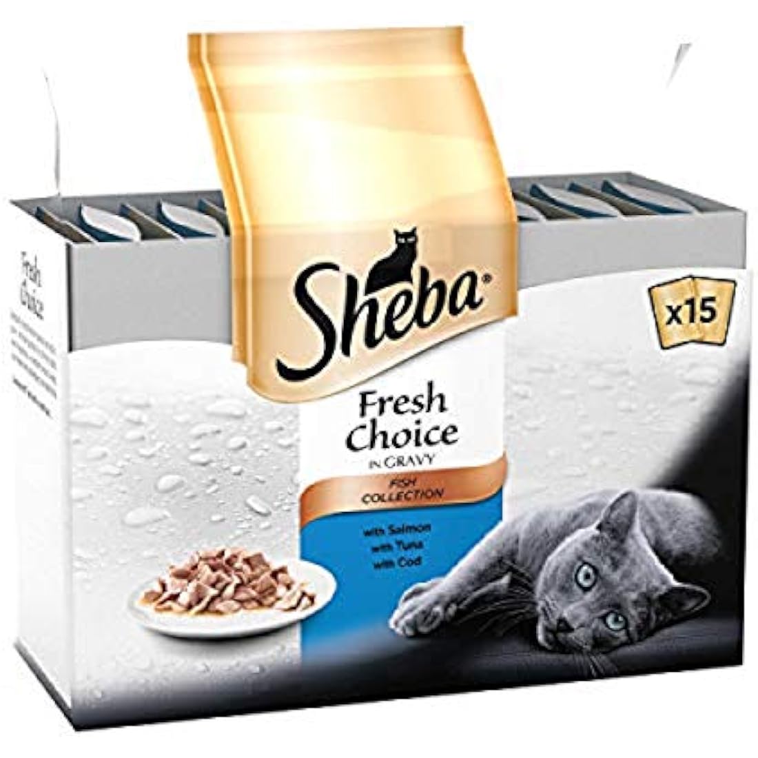 Sheba Fresh Choice Fish Collection in Gravy Wet Cat Food - 45 x 50g
