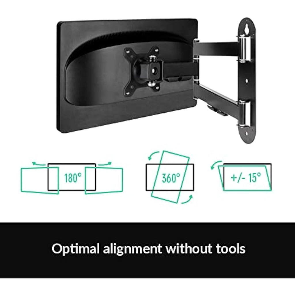 ARCTIC W1C Wall Mount Monitor Arm – For 49" Ultrawide Screens, Black