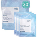 YUNI Beauty Large Body Wipes | Unscented Biodegradable Shower Sheets | 30ct
