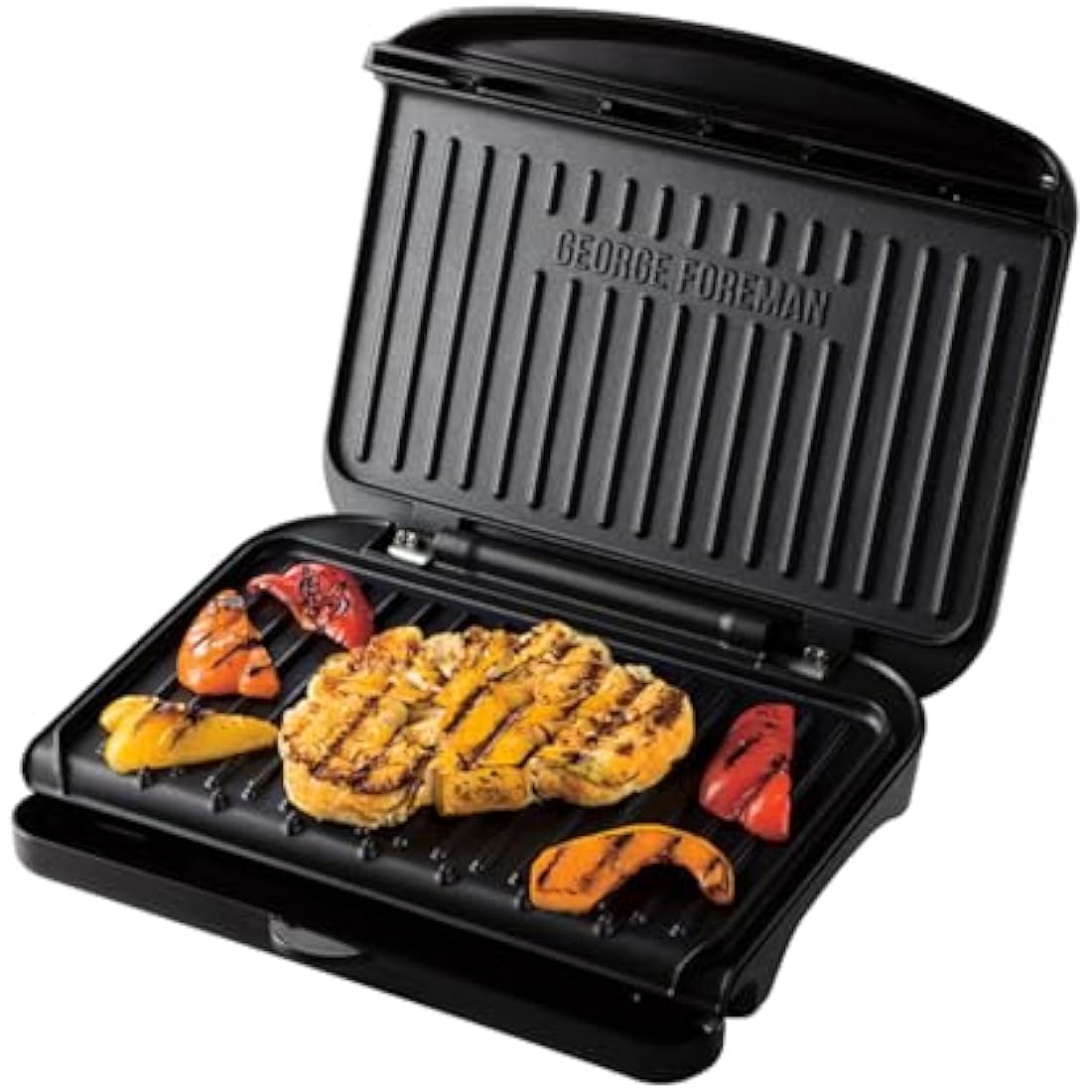 George Foreman Medium Fit Grill – Non-Stick Electric Panini Press, Black