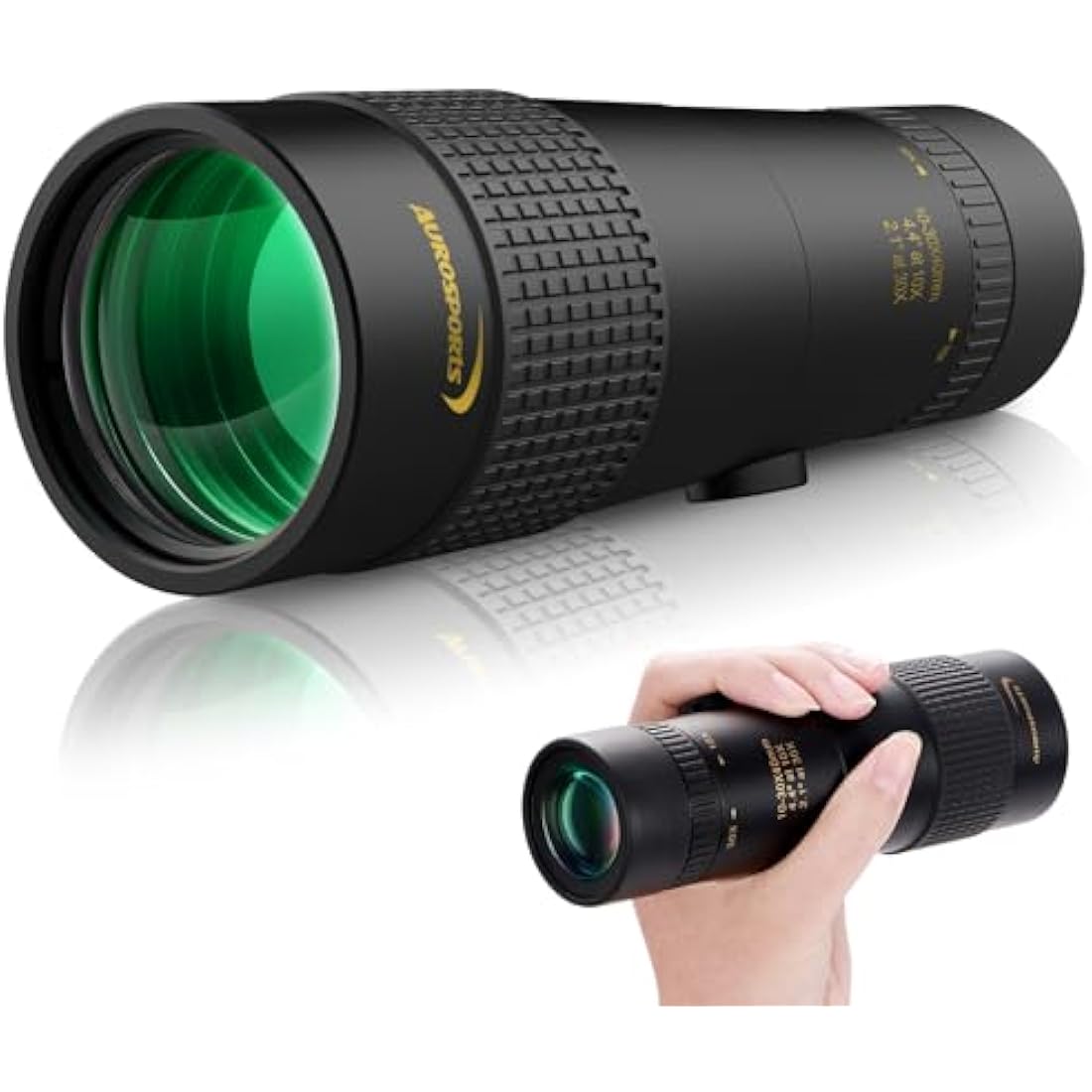 Aurosports 10-30x40 Zoom Monocular | High Power BAK4 Prism Telescope