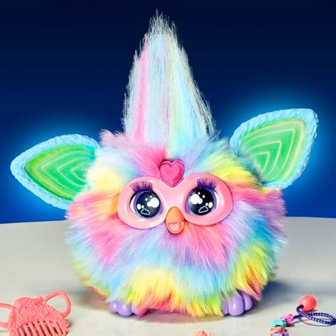 Furby Tie Dye Interactive Plush Toy – Electronic Talking Musical Pet