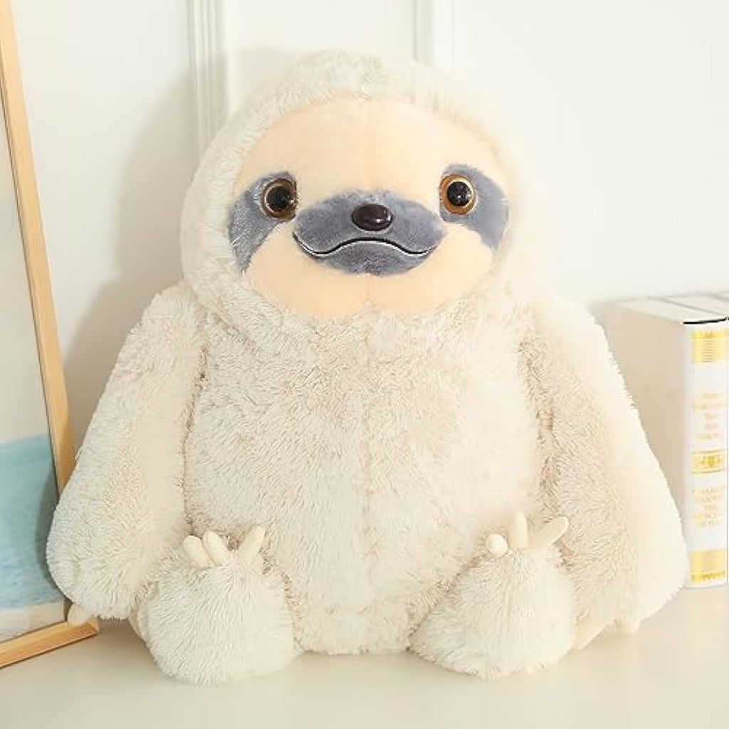 Giant Sloth Stuffed Animal – 27.5 Inch Ivory Plush Toy