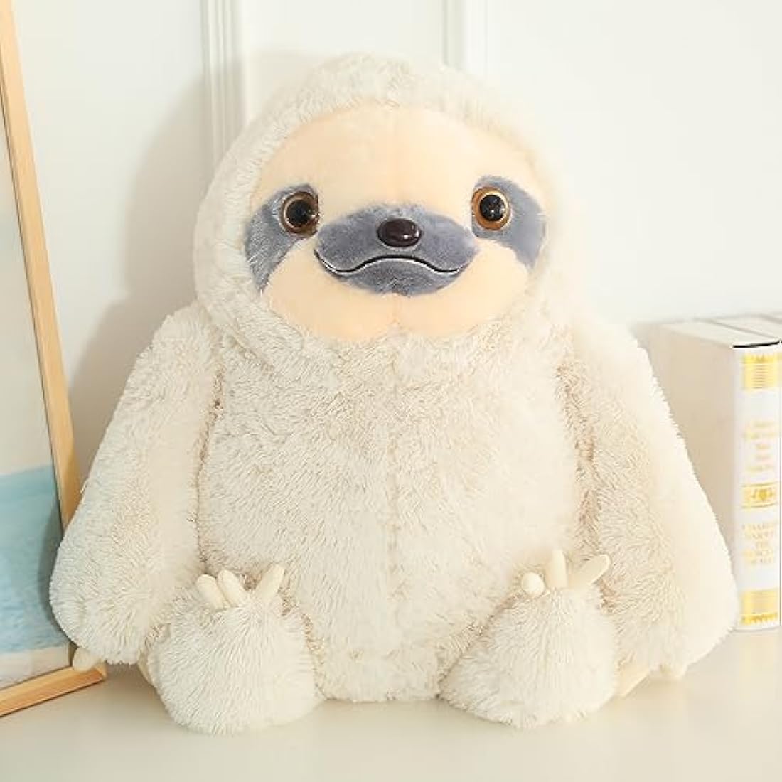 Giant Sloth Stuffed Animal – 27.5 Inch Ivory Plush Toy