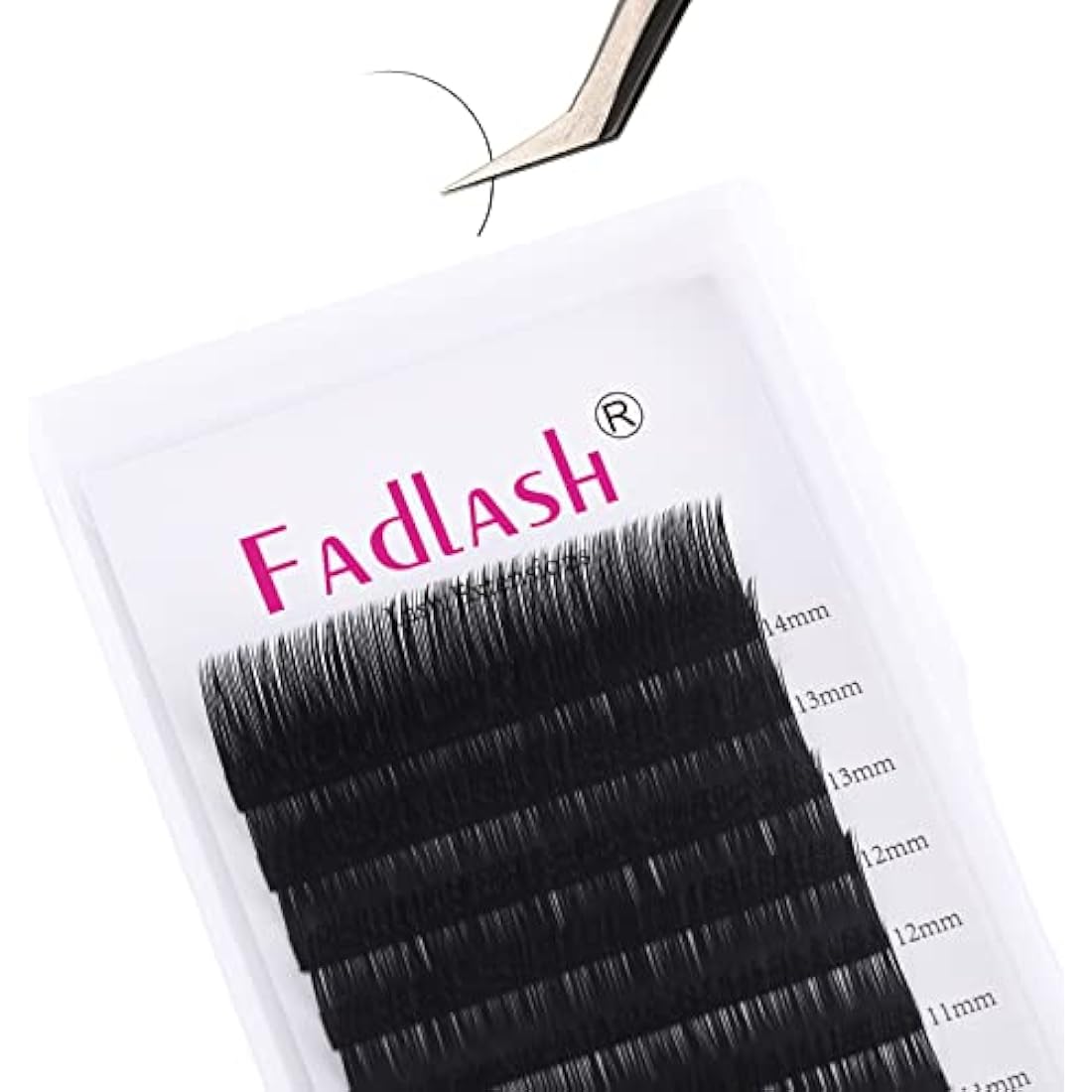 Fadlash Classic Eyelash Extensions | 0.15mm C Curl Matte Black PBT Silk