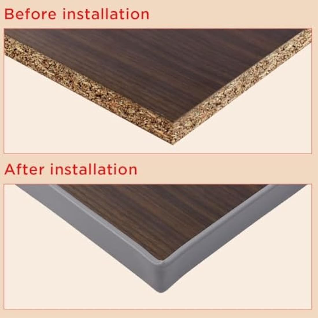 Flintronic 5m x 18mm U-Shape TPE Edge Banding | Self-Adhesive Furniture Trim