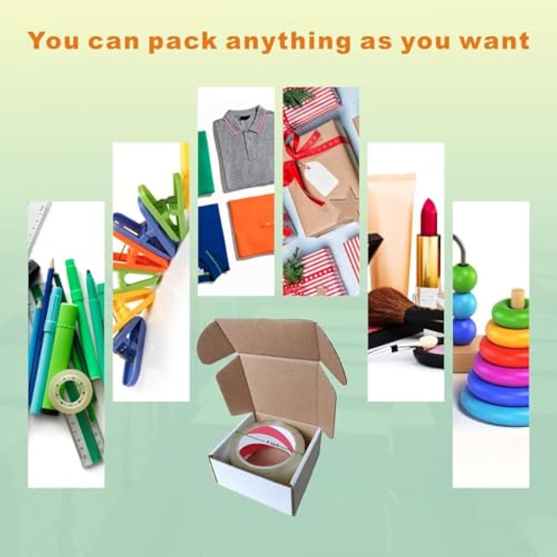 Jolof Store White Corrugated Postal Boxes | 10x10x5cm Small Mailers (50 Pack)