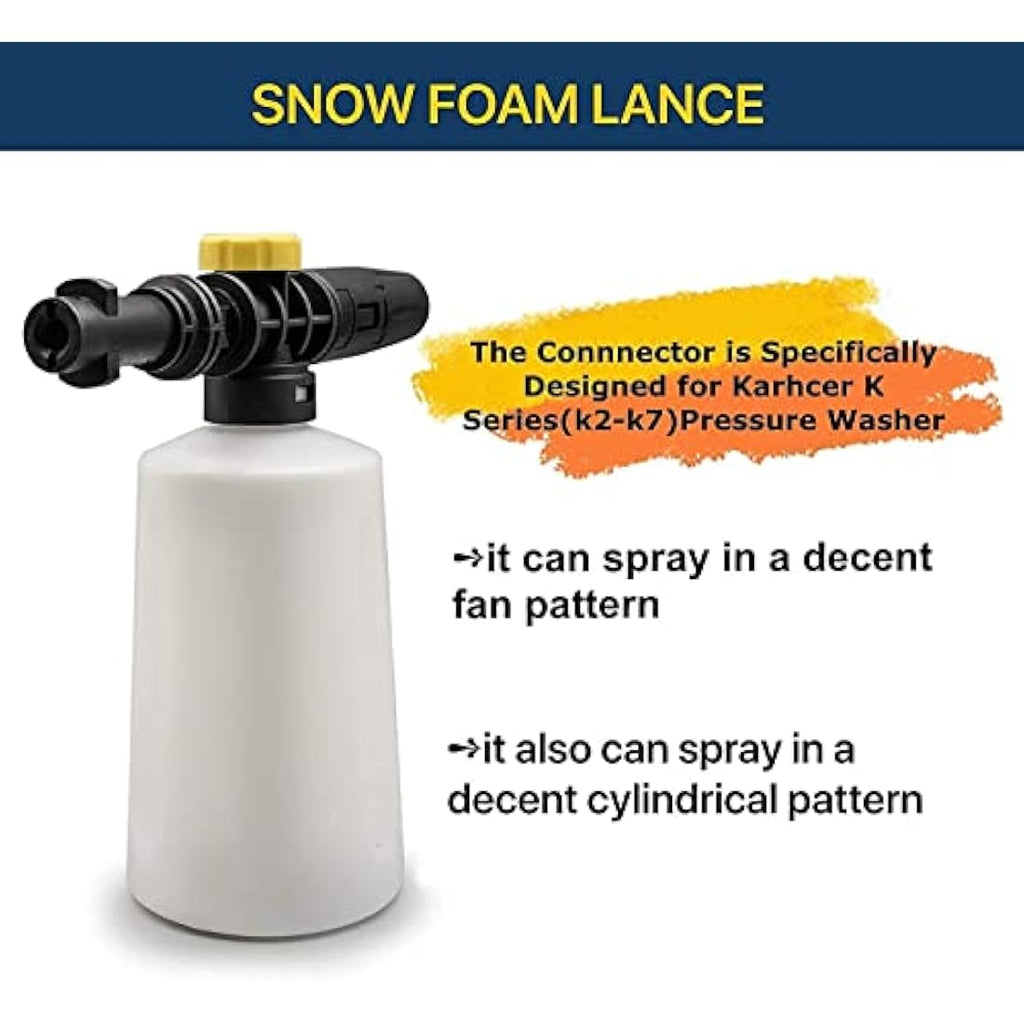 Jolof Store Snow Foam Lance for Karcher K2-K7 | 750ML Adjustable Cannon