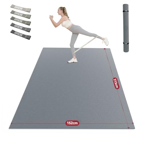 HAPBEAR Large Yoga Mat – 7'x5' Non-Slip Exercise Mat for Home Gym