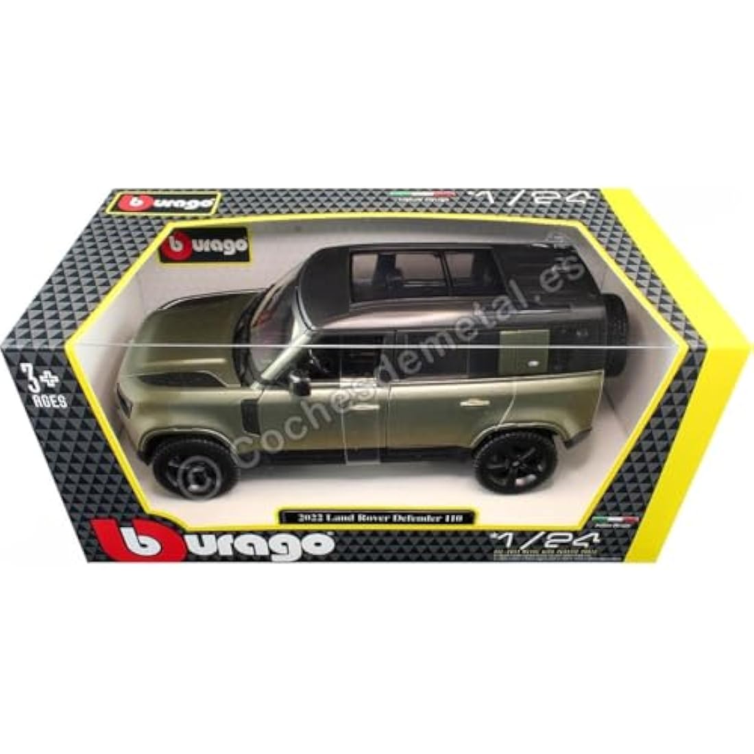 Bburago Land Rover Defender – 1:24 Scale Die-Cast Model SUV, Green