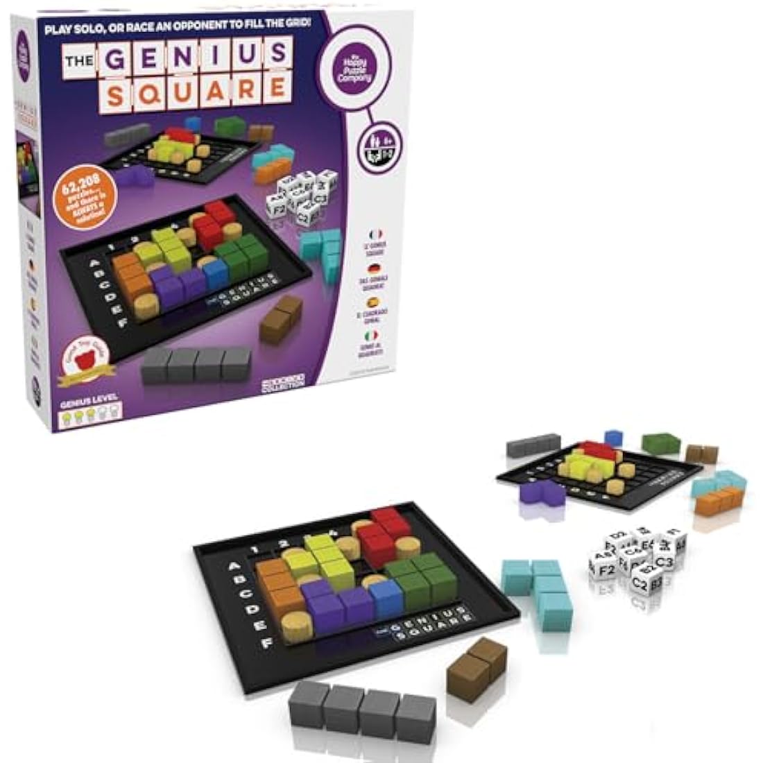 The Genius Square Logic Puzzle Game – STEM Educational Board Game
