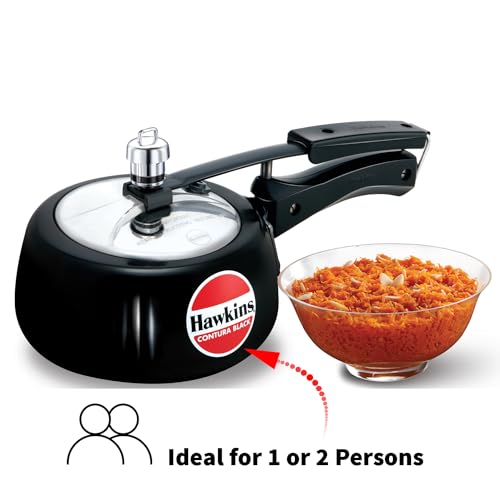 Hawkins Contura Black 1.5L Hard Anodized Aluminum Pressure Cooker