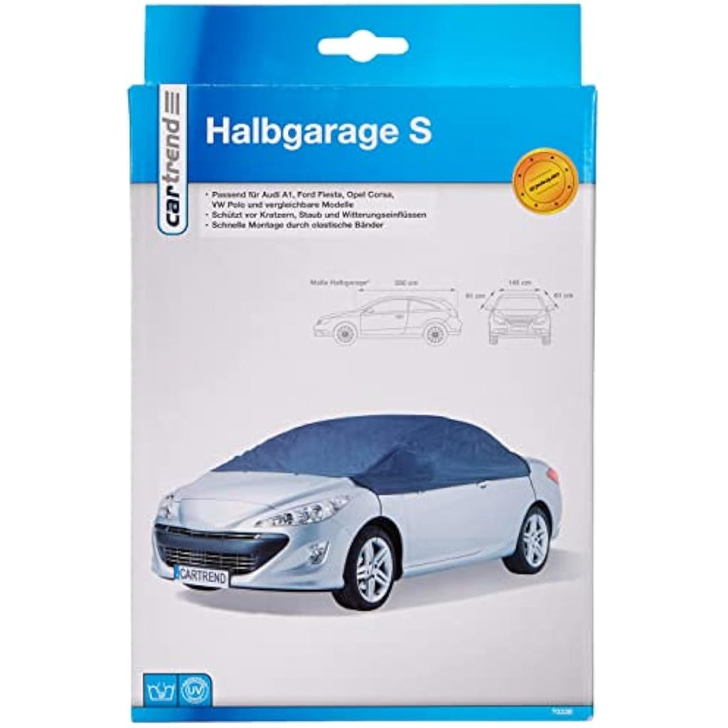 Cartrend New Generation Half Car Cover - Weatherproof Polyester - Size S