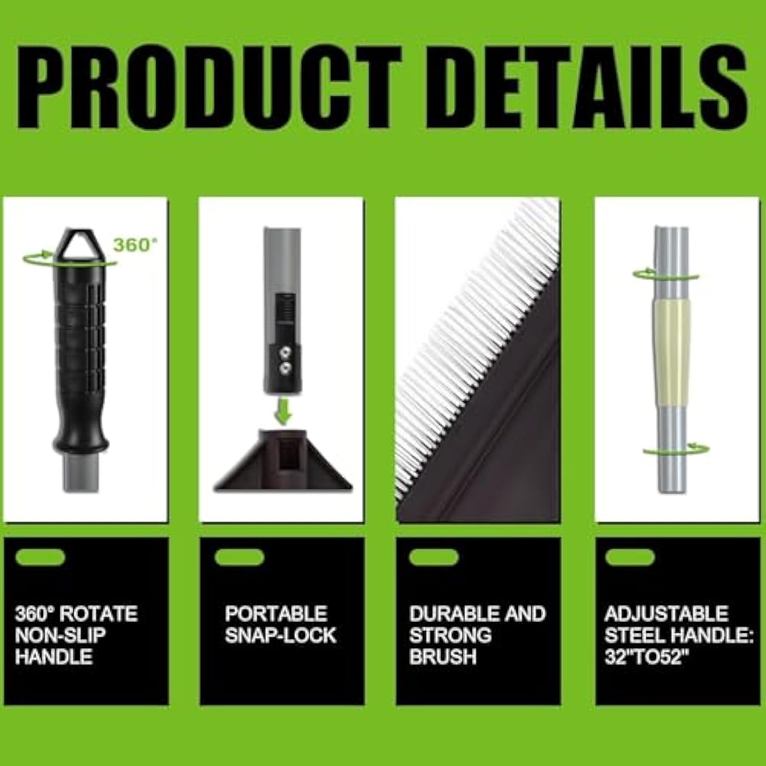 Winslow & Ross Artificial Grass Rake | Telescopic Handle Nylon Brush
